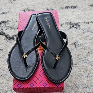 Tory Burch Black Leather Sandals